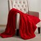 Faux Fur Sherpa Throw Blanket for Couch, 50"x60" Red Christmas Sherpa Fleece Reversible Soft Fuzzy Fluffy Shaggy Blankets for Sofa Bed Home Decor